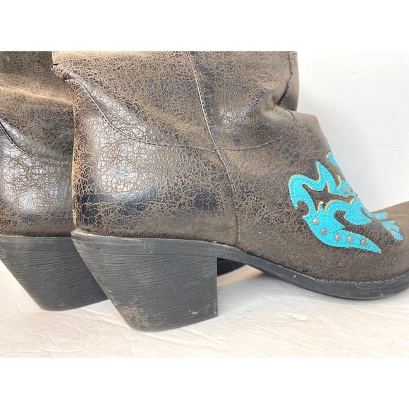 Passions Woman Turquoise Colt Boots Size 10 - Picture 13 of 16